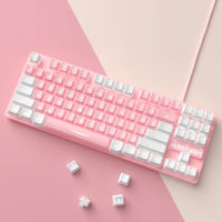 87 Keys Pink Keyboard Wired Backlit Keyboard for Tablet Gaming Accessories for Laptop for Pc Keyboard and Mouse Gamer Kit Dota 2