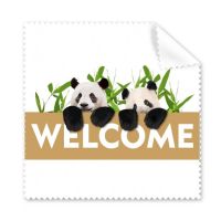 Welcome Panda Host Show Art Deco  Fashion Cleaning Cloth Phone Screen Glasses Cleaner 5pcs Lens Cleaners