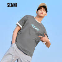 SEMIR เสื้อยืดแขนสั้นสำหรับผู้ชาย,เสื้อยืดพิมพ์ลายหลากหลายแฟชั่นฤดูร้อนไซส์ใหญ่พิเศษเสื้อคู่กันความชื้นฤดูร้อนปี2022