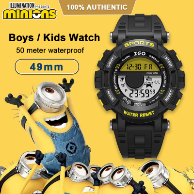 100% Minionsแท้ลูกน้องนาฬิกาสำหรับเด็กเด็กนาฬิกากันน้ำนาฬิกาดิจิตอลสำหรับเด็กเด็กแฟชั่นนาฬิกาข้อมือล้างส่องสว่างรอยขีดข่วนทน Watchfor ผู้ชาย890