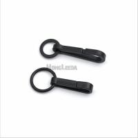 【cw】 50pcs Adjustable strap buckle black plastic snap clip hooks carabiner backpack paracord M 081