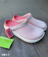 CROCS LiteRide Clog รองเท้าลำลองผู้ใหญ่ สีพีช ผู้หญิง ไซส์ 37-40