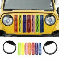 For Jeep Wrangler TJ 1997-2006 Colorful Grille Grill Strips Headlight Lamp Trim