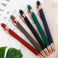 ปากกาลูกลื่นแบบยืดหดได้ Matte Pen Rod Non-Slip Grip 0.7 Bullet Nib Refillable