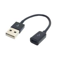 Black USB 2.0 Male to Micro USB B Type 5pin Female Connector Extension Cable 10cm