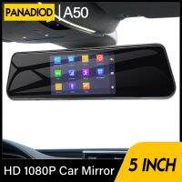 1080P FHD 5 Inch Touch Screen Double USB Car Rearview Mirror For Auto Recorder Car DVR Dash Cam Dual Lens Night Vision