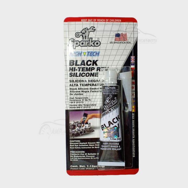 Sparko HiTemp RTV Silicone Gasket Maker Black 32g Lazada PH
