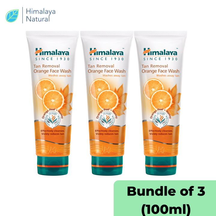 Himalaya Tan Removal Orange Face Wash 100ml (Bundle of 3) Lazada