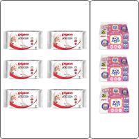 ❈♝ พีเจ้น baby wipes ทิชชู่เปียกพีเจ้น เบบี้ไวฟ์ ผ้าเปียกเด็ก 6 ห่อ