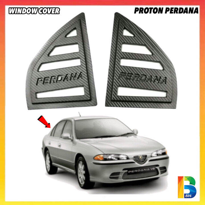 PROTON PERDANA WINDOW COVER Rear Side 3D Carbon Window Triangle Mirror ...