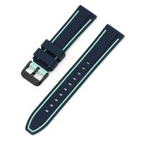 ：》《{ Quick Release Ruer Watchband Dual Colors Silicone Watch Strap Band 20Mm 22Mm 24Mm 26Mm Waterproof Sports Wrist Bracelet Belt