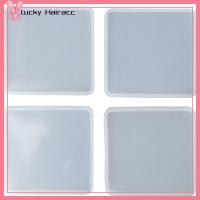 LUCKY HAIRACC 4pcs ซิลิโคนทำจากซิลิโคน แม่พิมพ์รถไฟเหาะสี่เหลี่ยม 1111ซม. ค่ะ สีขาวขาว แม่พิมพ์ซิลิโคนรองแก้ว ของตกแต่งบ้าน แม่พิมพ์รองแก้วสำหรับอีพอกซีเรซิน ที่รองแก้ว