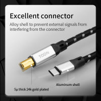 todn usb dac cable type c to type b hifi Stereo cable 6N OFC Data audio digital Cable for mobile phone dac