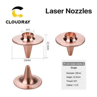 Cloudray D Type Laser Nozzle Single Layer Dia.28mm Caliber 1.5/2.0 for OEM Precitec Fiber Laser Cutting Head