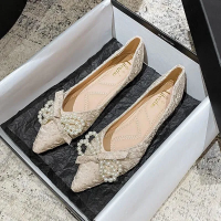 OOLONG รองเท้าคุณภาพสูงแฟชั่นเกาหลีรองเท้าตุ๊กตาแพลตฟอร์มรองเท้าแบบสั้น Sepatu Slip On แบนรองเท้าแหลมยางสำหรับรองเท้าสำหรับทำงานผู้หญิงรองเท้าสำนักงานสำหรับผู้หญิงขี้เกียจแบรนด์ดั้งเดิม2023ใหม่ล่าสุดสไตล์ใหม่ # OO-2305