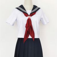 [COD] Wholesale solid college style sailor suit scarf uniform oversized matte silk triangle bow tie