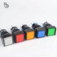 5v 12V 24V 220v 16mm push button switch LED lamp 5pin square button switch 3 years warranty