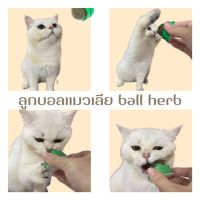 แคทนิป​ กัญชาแมว​ สมุนไพรแมวเลีย​ มีแผ่นแปะกำแพง บอลสมุนไพร​ ลูกบอลแมวเลีย ball herb #P145