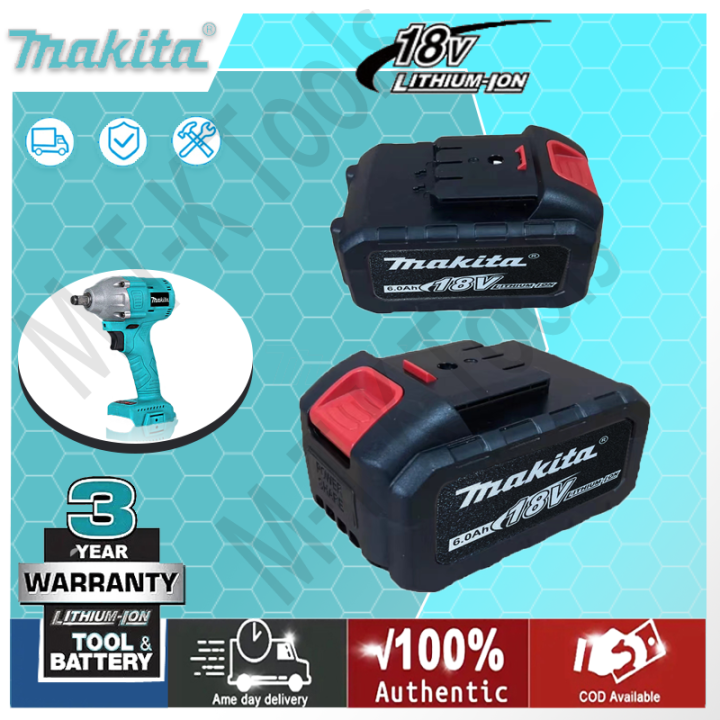 Makita 18V 6.0Ah Lithium ion Rechargeable Battery drill Replacement Batteries Lazada PH