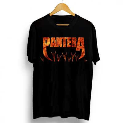 【จัดส่งเสื้อยืดในประเทศไทย】เสื้อยืดแขนสั้น พิมพ์ลายโลโก้ Pantera วงร็อคเมทัล 3D สีดํา แฟชั่นฤดูร้อน สําหรับผู้ชาย Black8