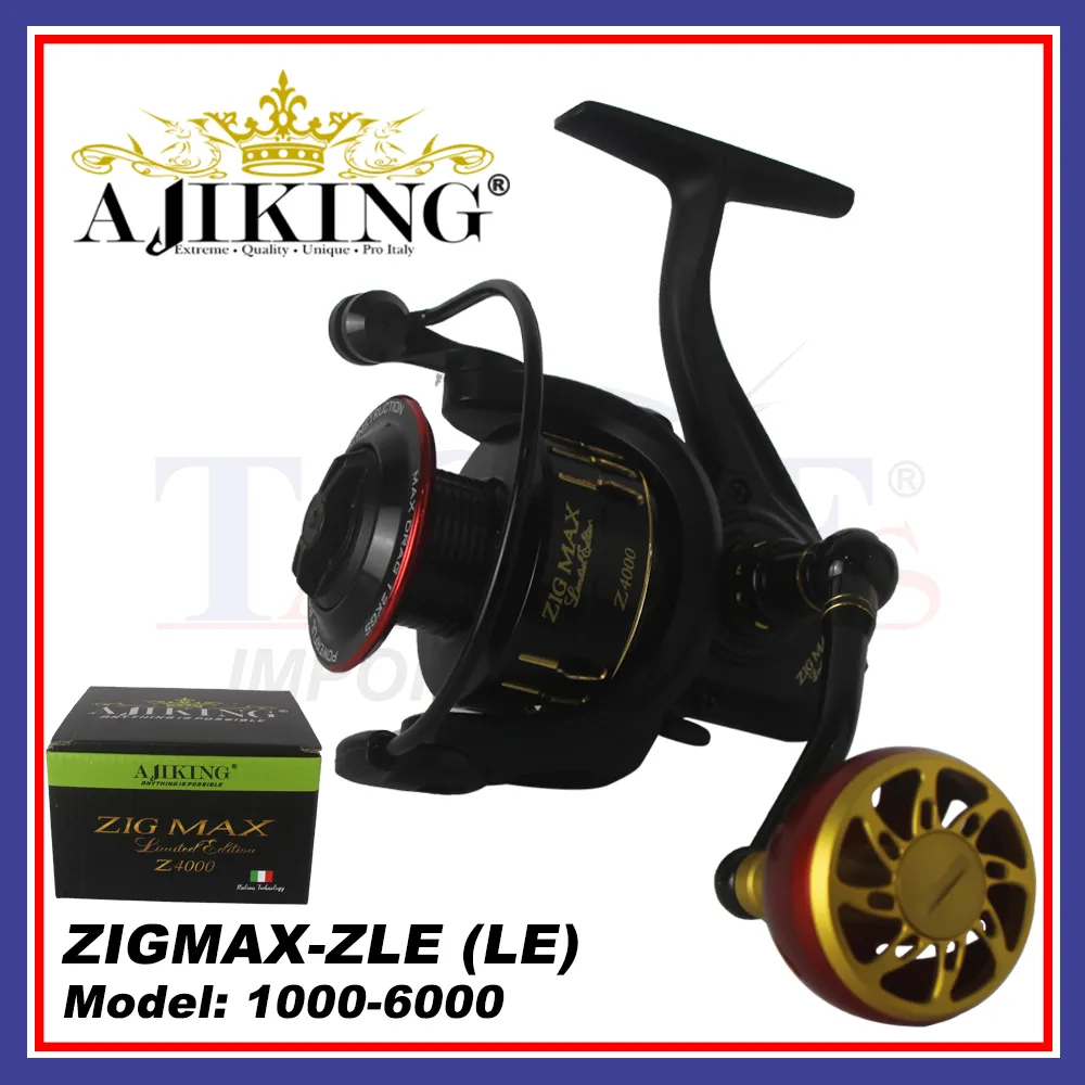 Limited Edition Max Drag 8kg 14kg Ajiking Zigmax Zle Spinning Fishing Reel Mesin Pancing Lazada