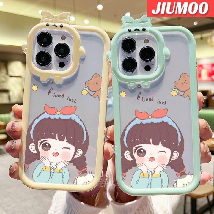 jiumoo-เคสสำหรับ-vivo-y95-y91-y91i-เคสแฟชั่นลายการ์ตูนน่ารักเด็กผู้หญิงสีสันสดใสเคสโทรศัพท์โปร่งใสนิ่มเคสซิลิโคนกันกระแทกป้องกันเลนส์กล้องสัตว์ประหลาดตัวเล็กกรอบใส