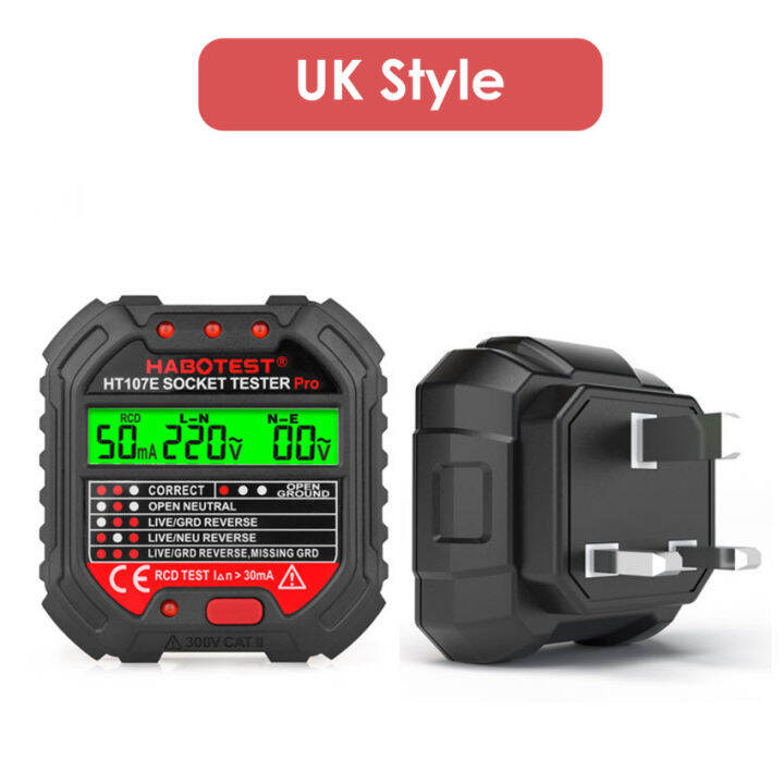 Circuit Tester, Outlet Tester with LCD Display Digital Electrical