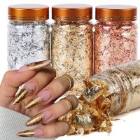 【hot】▼  1 Glitter Foil Paper Makeup Jewelry Irregular Gold Flakes Nails Stickers Manicure Decorations
