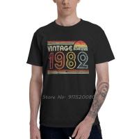 Vintage 1982 T Shirt Men Short Sleeve Cotton T-Shirt Birthday Gift Tee Retro Style Tee Novelty Tshirts Gift Harajuku Streetwear