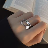 [COD] 925 silver goodlucky ring female fashion personality simple niche design bunny net red ins style