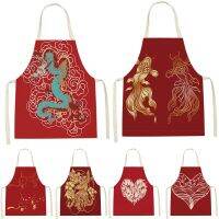 1 Piece Chinese Style Pattern MenS And WomenS Suitable For Family Kitchen Restaurant Chinese Bib Apron Catering Anti-Fouling