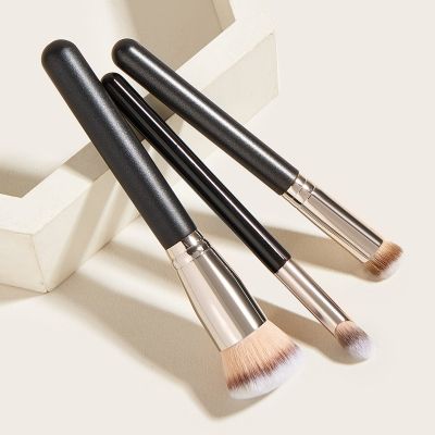 3PCS Black Wood Makeup Brushes Set Magic Traceless Foundation Brush Profession Concealer Fluffy Concealer Contour Makeup Tool Makeup Brushes Sets