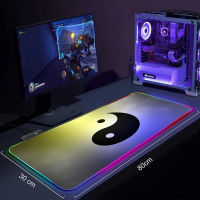 LED Gaming Mouse Pad Mousepad RGB Large Gamer XXL Accessories Car Mause Pad Religious Yin &amp; Yang Desk Play Mat with Backlit