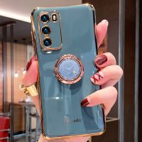 {OLI STUDIO}ชุบผู้ถือแหวนสำหรับ SamsungS21S20S10 S9 Plus Note10 Lite 9 A82 A72 A52 A42 A32 A22 A12ฝาครอบ