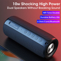 Bluetooth 5.0 Speaker 10W Shocking 6D Sound Portable Waterproof Outdoor Bass Column Computer Sound Box HIFI Stereo TWS Speaker