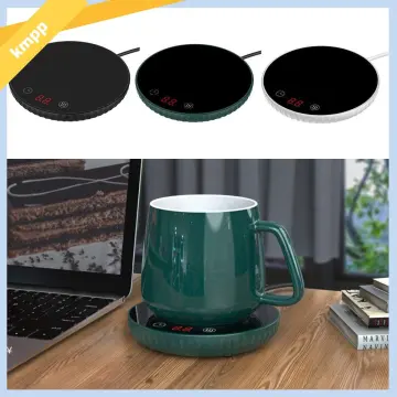 Home Office Desk with Two Temperature Settings Coffee Mug Warmer