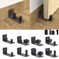 8 in 1 Steel Adjustable Sliding Barn Door Guide Roller For Barn Door Hardware Accessory Door Slide Rail Mechanism Furniture Door Hardware Locks