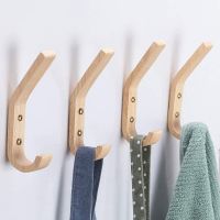 Japanese Type Wall Coat Wooden Hook for Clothes Robe Hanger Scarf Towel Hook Vintage Coat Hanging Rack Decorative Oak Wood Hooks