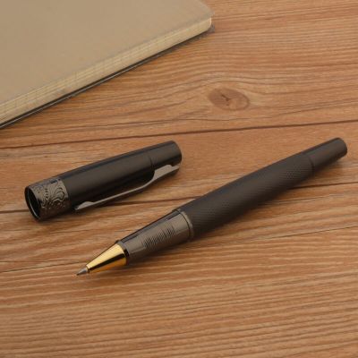 Black Samurai Roller Ball Pen Metal Gun Gray Retro Fringe Stationery Office School Supplies Writing Gift Pen Pens