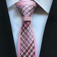 2022 Men 39;s Ties Novelty Panel Neck Tie Pink Bordered Fashion Grids Plaids Cravats for Men