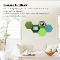 5Pcs/Set Hexagon Felt Board Hexagonal Felt Wall Sticker Multifunction 3D Decorative Home Message Board Self-Adhesive Kids Room Baseboard