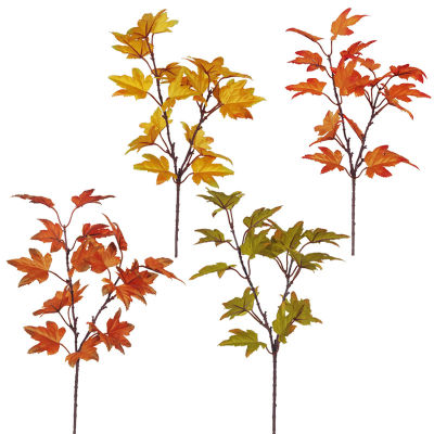 Maple Leaf Branch Home Decor Office Desk Decor Thanksgiving Decor Artificial Maple Leaf Branch