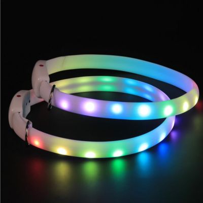 [HOT!] LED Pet Collar Durable Luminous Necklace With Flashing Lights Puppy Safety Glow Necklace Usb Dog Collars