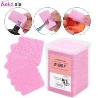 ஐ 200pcs Lint-Free Cotton Paper Eyelash Extension Glue Remover Anti-clogging Wiper Wipe Glue Bottle Mouth Clean Pads Makeup Tools