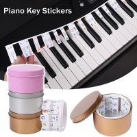88/61 Key Color Piano Letter Notes Stickers Keyboard Hand Roll Piano Keyboard Transparent Stickers Notation Transparent
