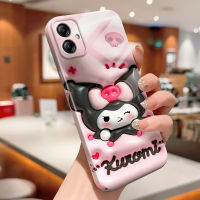 Kingsons สำหรับ Samsung Galaxy A04E All-Inclusive กรณีโทรศัพท์ฟิล์มการ์ตูน Pochacco Melody Kuromi Kitty ออกแบบเปลือกแข็งคลุมทั้งหมดกล้องเคสป้องกันทนแรงกระแทก