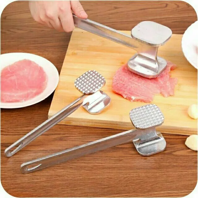 Wholesale Lihong 2022  hot sale meat food mallet hammer stainless  steel meat pounder tool kitchen wooden meat tenderizer From m.