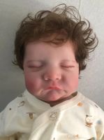 【YF】 47cm Close Eyes Levi Reborn Dolls 3D Painted Skin Lifelike Real Bebe Boy Handmade Rooted Hair muñecas reborn