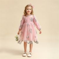 3 8 Year Girls Casual Dresses for Spring Sequin Kids Birthday Princess Party Tulle Gown Children Flower Wedding Prom Dress