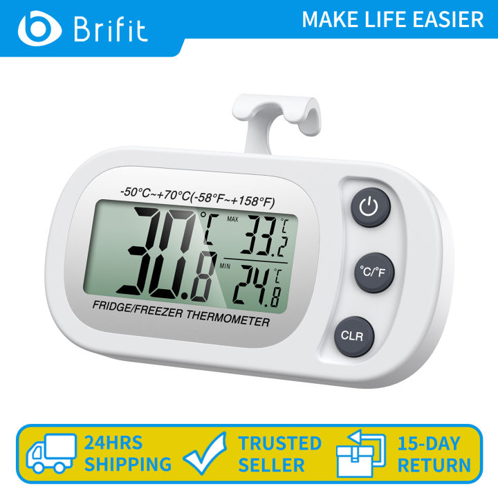 Refrigerator Fridge Thermometer LCD Digital Freezer Room Thermometer with  Magnetic Back for Kitchen Home Restaurants 